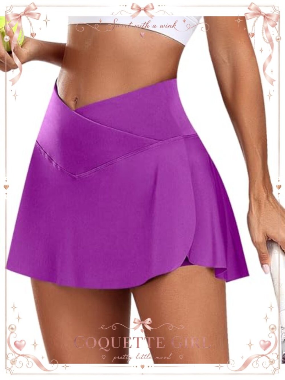 JoyGirl Women's Tennis Skort with Built-in Shorts High Waisted Pleated Athletic